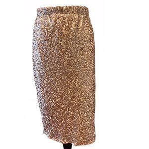 Rose Gold Sequin Skirt Size M - NWT